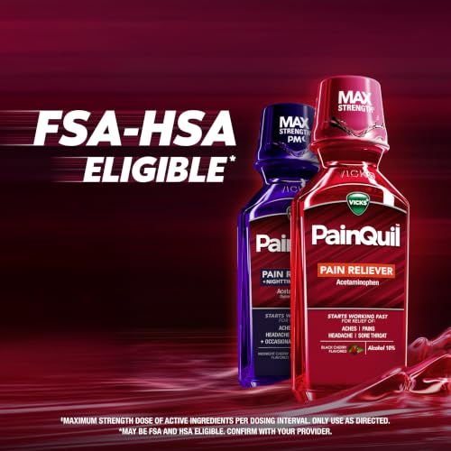 Vicks PainQuil & PainQuil PM Pain Relief Liquid, 1000mg Acetaminophen, 2x12 oz - image 9