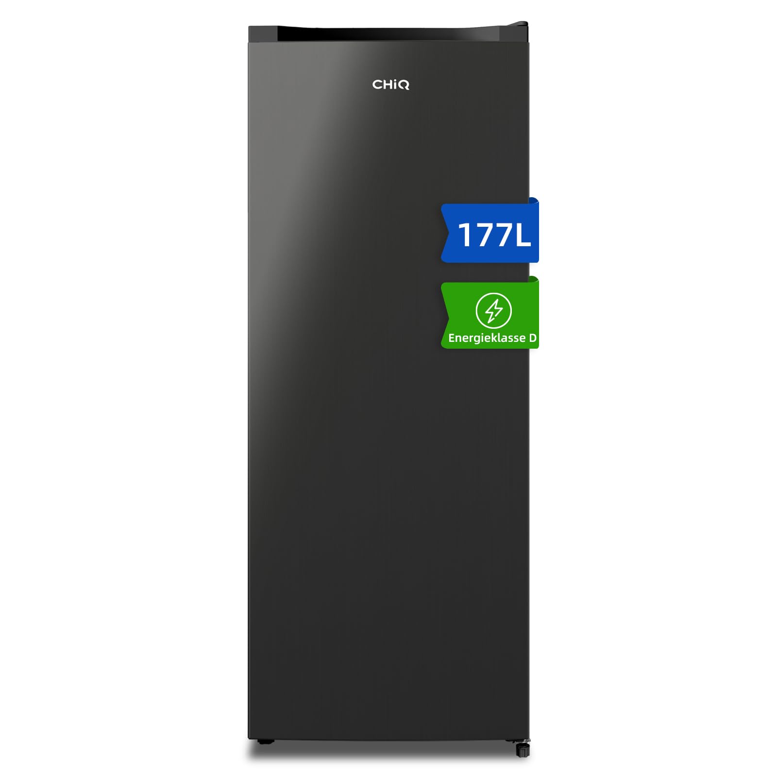 CHiQ Gefrierschrank Großvolumen 177L, 144cm H, 54cm B| 153 kWh/Jahr| 4-Sterne Gefrieren,-24℃| 39dB Leise, Wechselbarer Türanschlag Höhenverstellbare Füße｜Freistehend Tiefkühlschrank CSD208D4D
