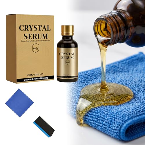 100ML Crystal Serum for Car Advanced Graphene Ceramic Coating for Cars 9H Ceramic Car Coating Kit for Automotive Paint Protection Gloss Hydrophobicty Anti Scratch (1)
