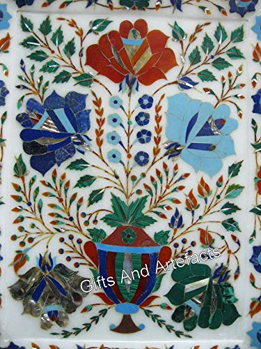 Plateau d'accessoires de cuisine en marbre multicolore et service 33 x 25,4 cm - 3