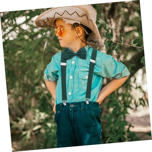 DOITOOL Adjustable Elastic Suspenders and Bow Tie Set for Boys Y-Back Design 2 Color Options for Tuxedos and Formal Events4