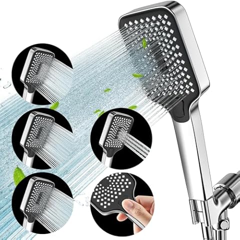 Hand Held Shower Head with Long Hose Cover