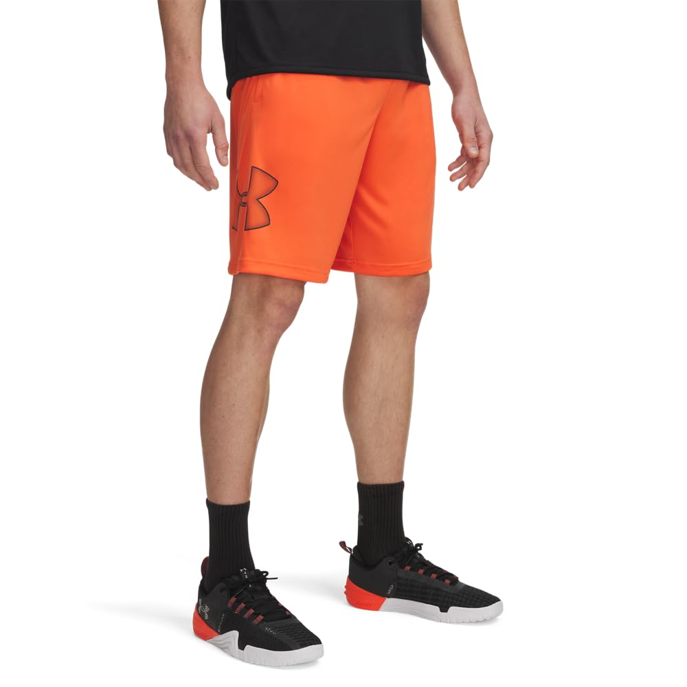 Under Armour Short Tech Graphic pour Homme, (847) Fire / / Noir, Taille 4XL