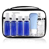 Travel Bottles Containers, TSA Approved Travel Size Toiletry Bottles Set with Toiletry Bag with Leak-Proof Travel Accessories for Liquids,Carry-On Luggage for Women/Men(Blue)