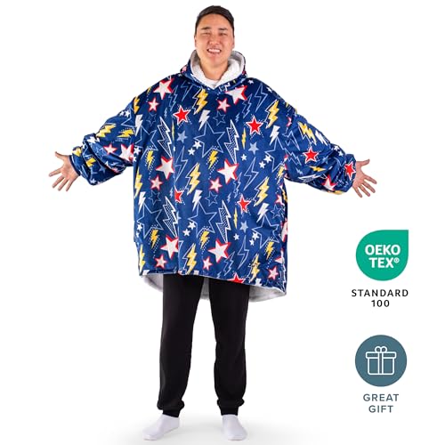 Image of Bare Home Wearable Blanket Hoodie - Soft Plush Sherpa - Warm and Cozy - Oversized Wearable Blanket