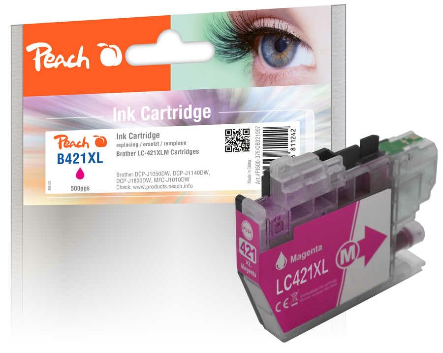 Peach Cartouche Compatible Brother LC-421XL Magenta