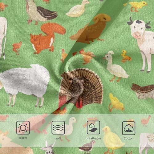 Cotton Toddler Underwear Custom Farm Animals Cows Green Cute Panties Girl Animals Briefs Underpants 2t3