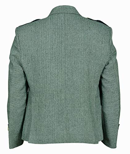 A/P Lovat Green Tweed Argyle Kilt Jacket With 5 Button Vest Scottish Wedding Dress2