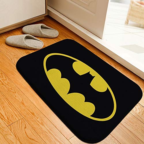 siqiwl Tapis de Bain Bath Mat Hero Batman Imprimé Tapis de Toilette Rug Flannel Non Slip Bath Mat Absorbant Bathroom Mat Floor Mat Custom