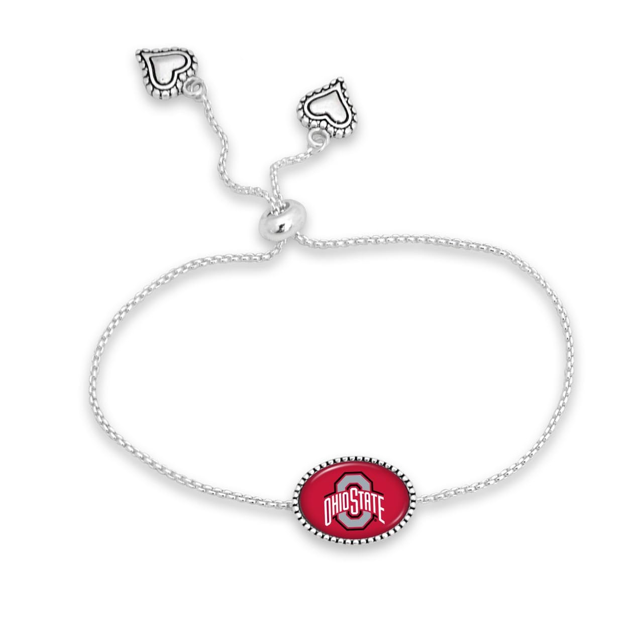 From the Heart Ohio State Buckeyes Kennedy Bracelet Adjustable Slider Bead Jewelry Gift Licensed OSU