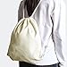 YINGKOR Cotton Canvas Drawstring Gym Backpack, Sackpack, Cinch, Sport String Sack Pack Bags pack-2 (Canvas, White)