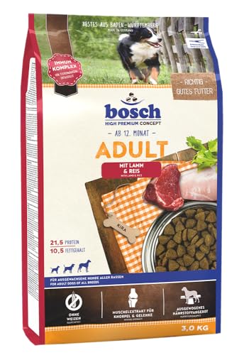 bosch HPC Adult mit Lamm & Reis | Hundetrockenfutter für ausgewachsene Hunde...