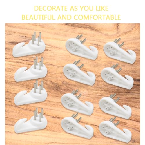 Image of 50 PCS Picture Hanging Hooks Plastic Invisible Nail Hangers Concrete Wall Hooks Hardwall Picture Hangers Picture Hook for Photo Frame Decorations (XK-SL /30x15x5mm)