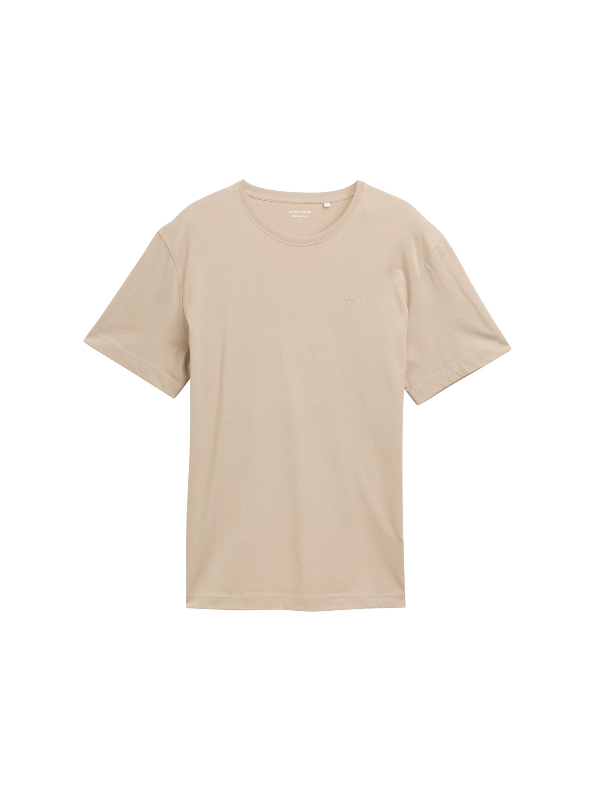 TOM TAILOR Herren Basic T-Shirt mit Logo-Stickerei