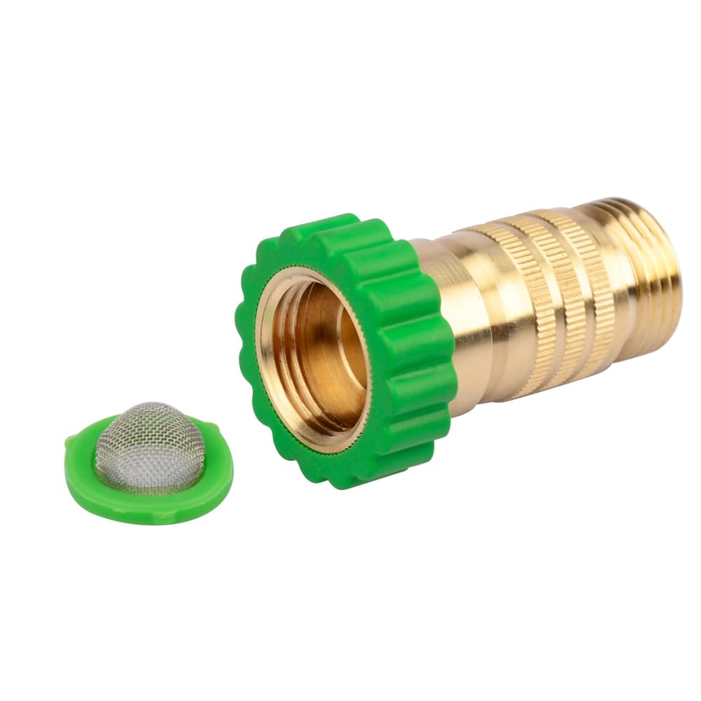 Jnchdghwa As Shown Brass Water Pressure Control Regulator Built-In Sediment Filter For Garden Hose Compatibility Camping Setups