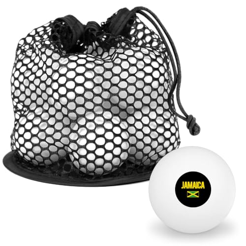 GRAPHICS & MORE Jamaica Flag Novelty Table Tennis Ping Pong Ball 12 Pack with Storage Bag
