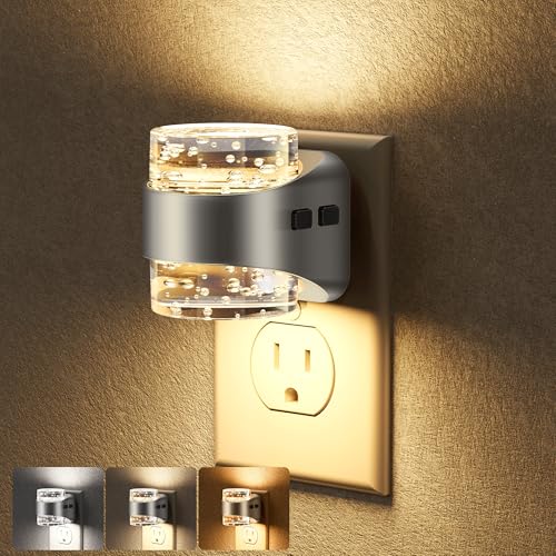Image of Briignite Night Light Plug into Wall, Dimmable Night Light with Bubble Design 3000K /4000K /5000K & 3 Brightness Levels for Baby Nursery Hallway Bathroom Kids Room, 3CCT