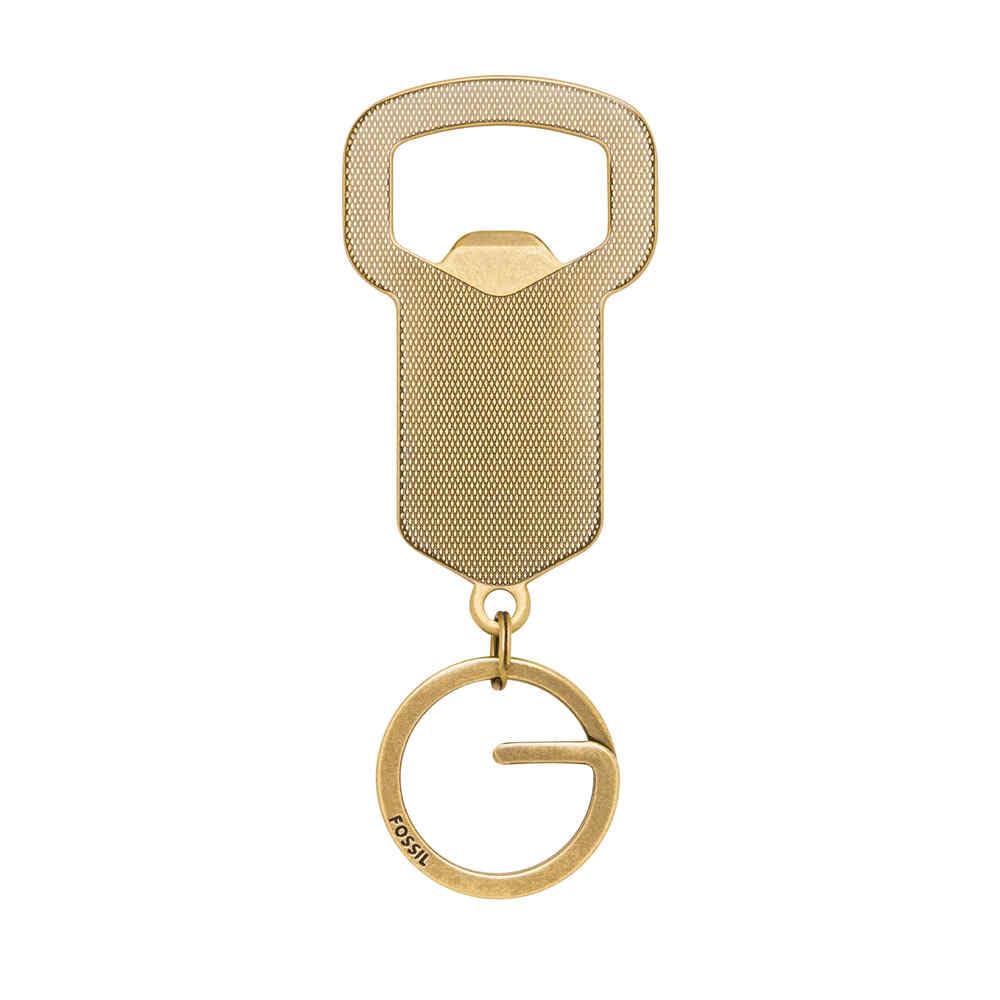 Fossil Men's Hayes Gold Metal Key Fob Bottle Opener, MLG0797710