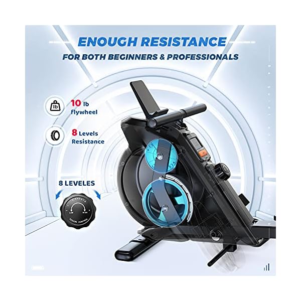 YOSUDA-Magnetic-Rowing-Machine-350-LB-Weight-Capacity-Foldable-Rower-for-Home-Use-with-LCD-Monitor-Tablet-Holder-and-Comfortable-Seat-Cushion YOSUDA Magnetic Rowing Machine 350 LB Weight Capacity - Foldable Rower for Home Use with LCD Monitor, Tablet Holder and Comfortable Seat Cushion