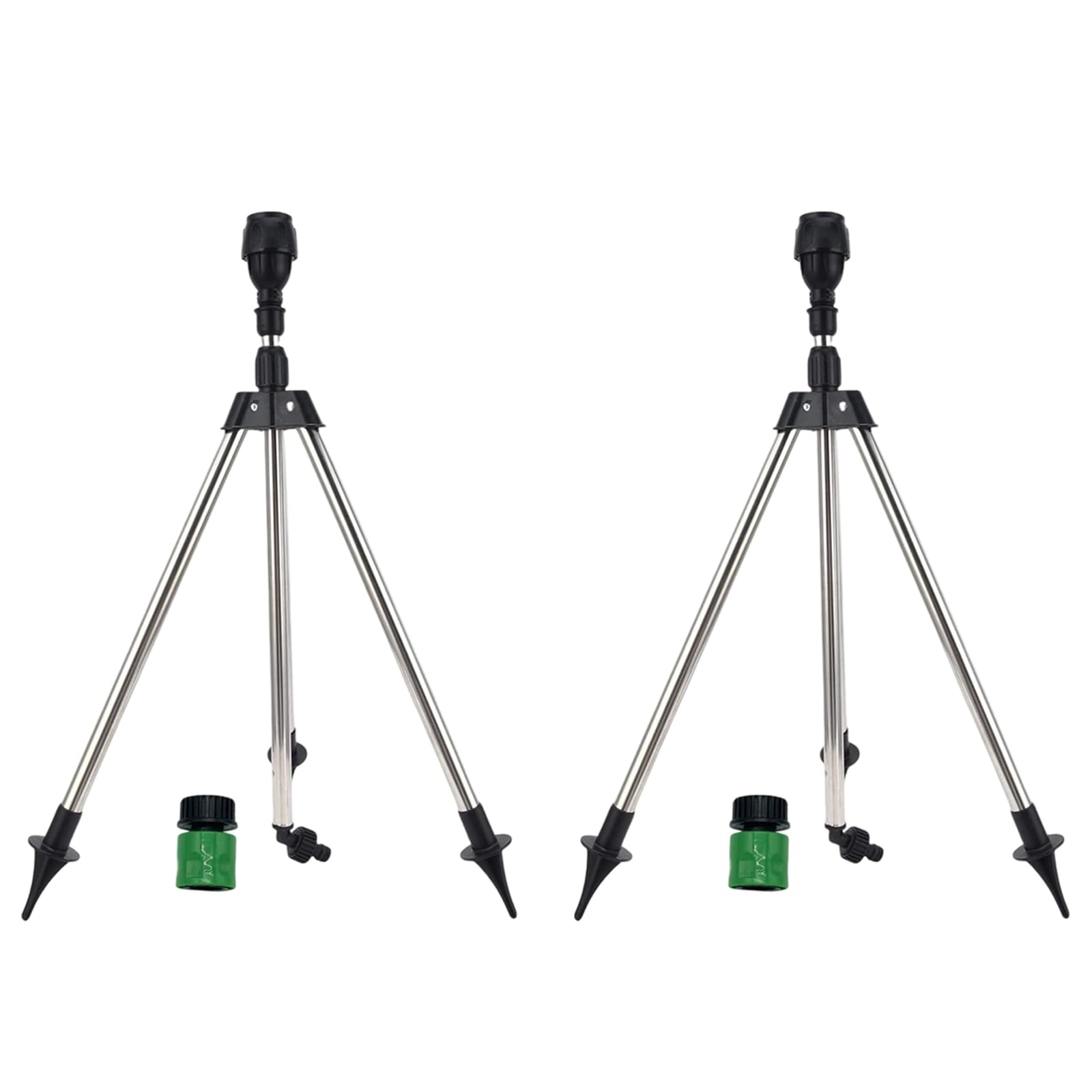 TFAOYS 2PCS 360 Degree Rotary Irrigation Sprinkler Automatic Rotating Sprinkler with Watering Tripod Garden Telescopic Automatic Rotating Garden