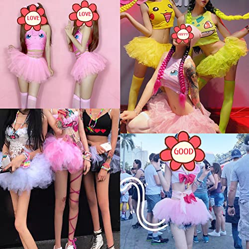 Image of XINXIYAN Tutu for Girls Womens Skirt 5 Layers Mardi Gras Outfit Halloween Costume Dress Party Favor