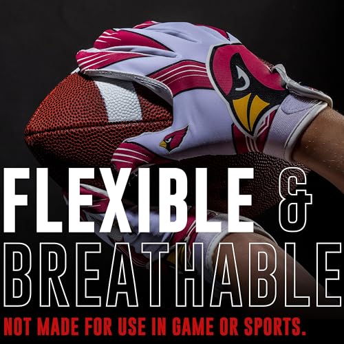 Image of Franklin Sports Youth NFL Football Receiver Gloves - Kids Football Gloves Pair - NFL Team Logos and Silicone Palm