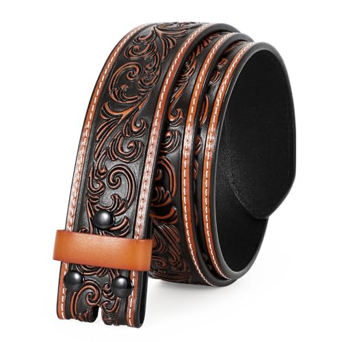 Western Belt Strap for Men without Buckle 1.5