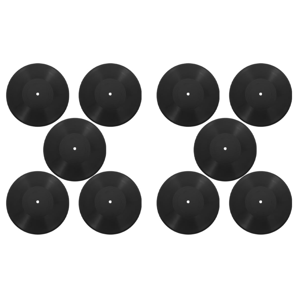 FOMIYES 10 Pezzi Dischi in Vinile Finti 12 Pollici Neri per Decorazione Pareti Camera Soggiorno, Arredamento Estetico Indie per Studio Musicale e Feste Anni 80-'90