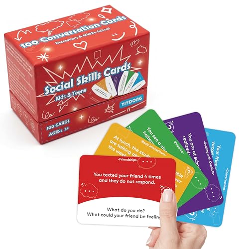 Social Skills Cards for Kids & Teens - 100 Social Emotional...