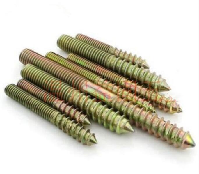 M6 x 25/30/40/60/70/80mm Hanger Bolt Furniture Screws Male self-Attack tip end Screw None Head Galvanized 20pcs - (Size: M6 x 80mm)