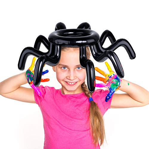TEPSMIGO Halloween Ring Toss Game Toys 2 Set Inflatable Spiders Costume Witch’s Hat Spider Ring Toss Game, Perfect for Halloween Celebration Carnival School Party Event Decoration Outdoor Indoor