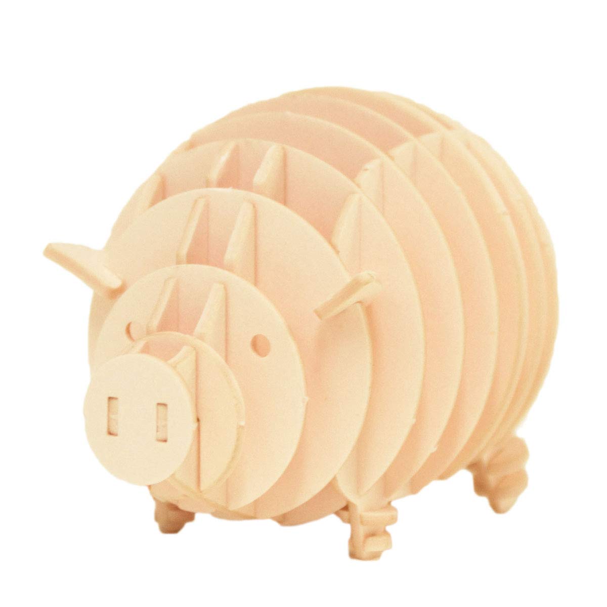 Download Jigzle Pig 3d Paper Puzzle Diy Kit Laser Cut Miniature Animals Amazon Com Au Toys Games