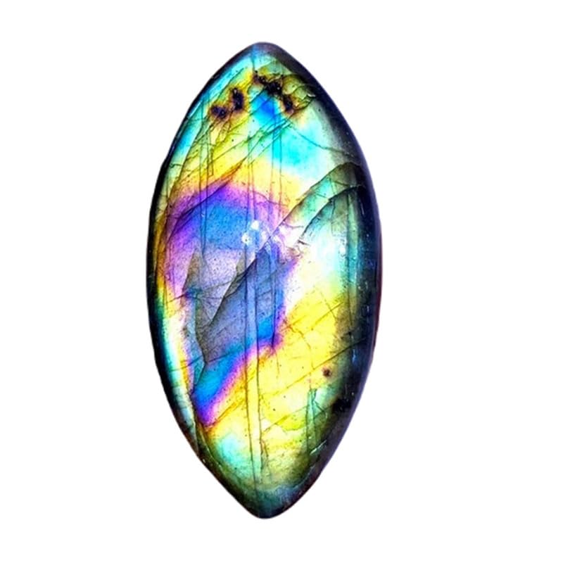 Labradorite naturelle 39x19mm pour remplacer une pierre de bague perdue