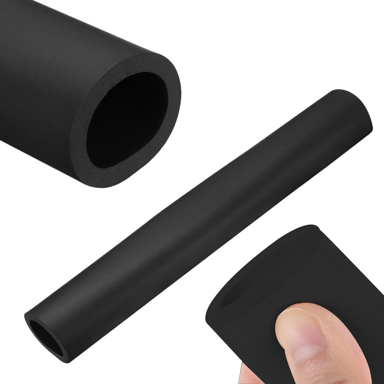 Tubo in gommapiuma, 95cm Schiuma Tubi, ID 18 22 25 28 32 mm Gomma Isolamento Tubo Rivestimento, Maniglia Impugnatura Protezione, Tubolare In Schiuma per Palestra Attrezzatura Rame Tubo(Nero,32mmx5mmx9