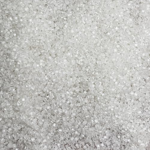 Image of White Sanding Sugar Sprinkles, 4.6 oz Edible Sparkling Sugar Crystals for Baking Topping, Cupcakes, Cookies, Ice Cream & Cake Decorating, Wedding Party Valentines Christmas Supplies