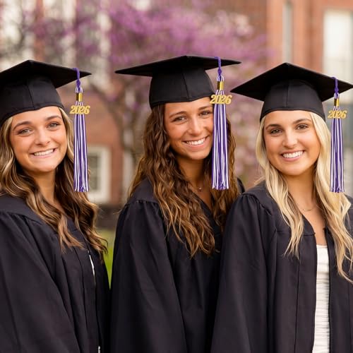 Image of GraduationMall Single&Multiple Color Graduation Tassel with 2026 Year Charm 9 inch