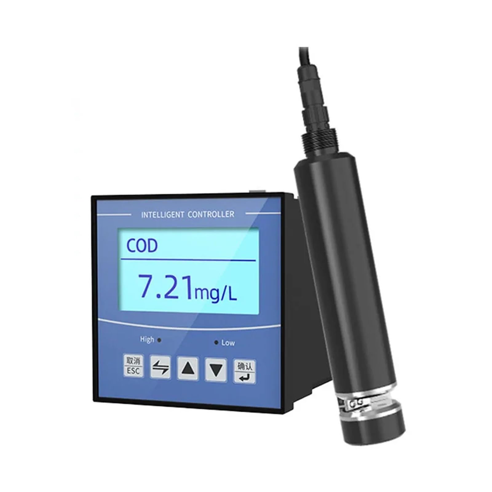 Medidor de turbidez digital, Detector de DQO calidad del agua Tratamiento en línea aguas residuales Análisis materia orgánica Sensor monitoreo turbidez y humedad para tratamiento de agua(COD-05)