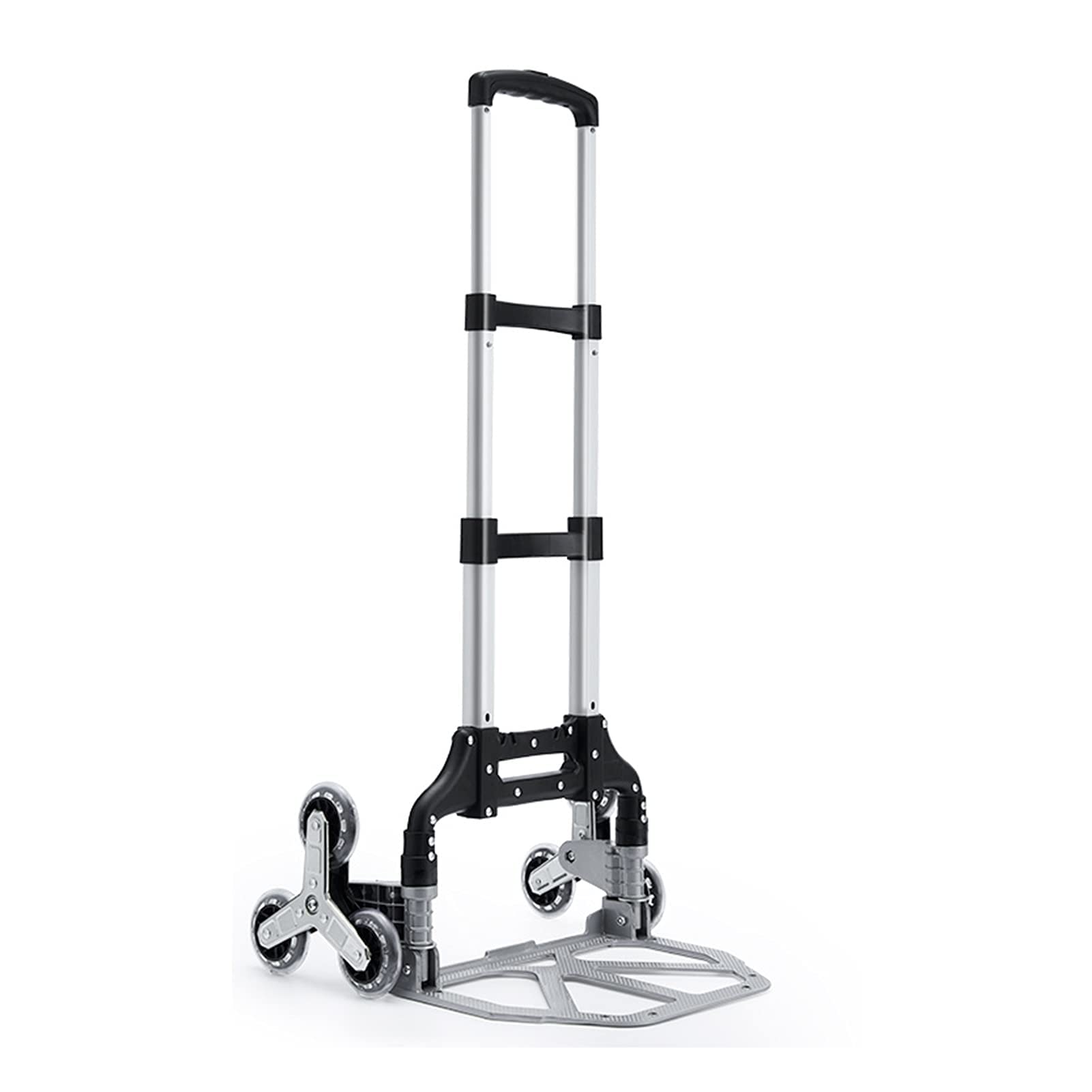 Carro para Subir escaleras, carretillas manuales, carretillas manuales Plegables, Carro para Subir escaleras Resistente con Capacidad de 70 kg, Carro de Mano portátil de aleación de Aluminio