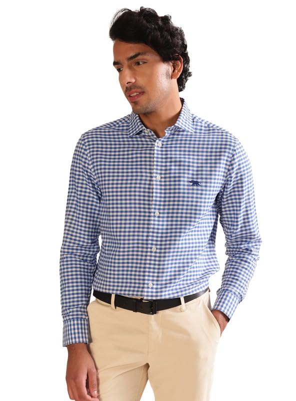 Image of Andamen Men Dobby Full Sleeve Cutaway Shirt