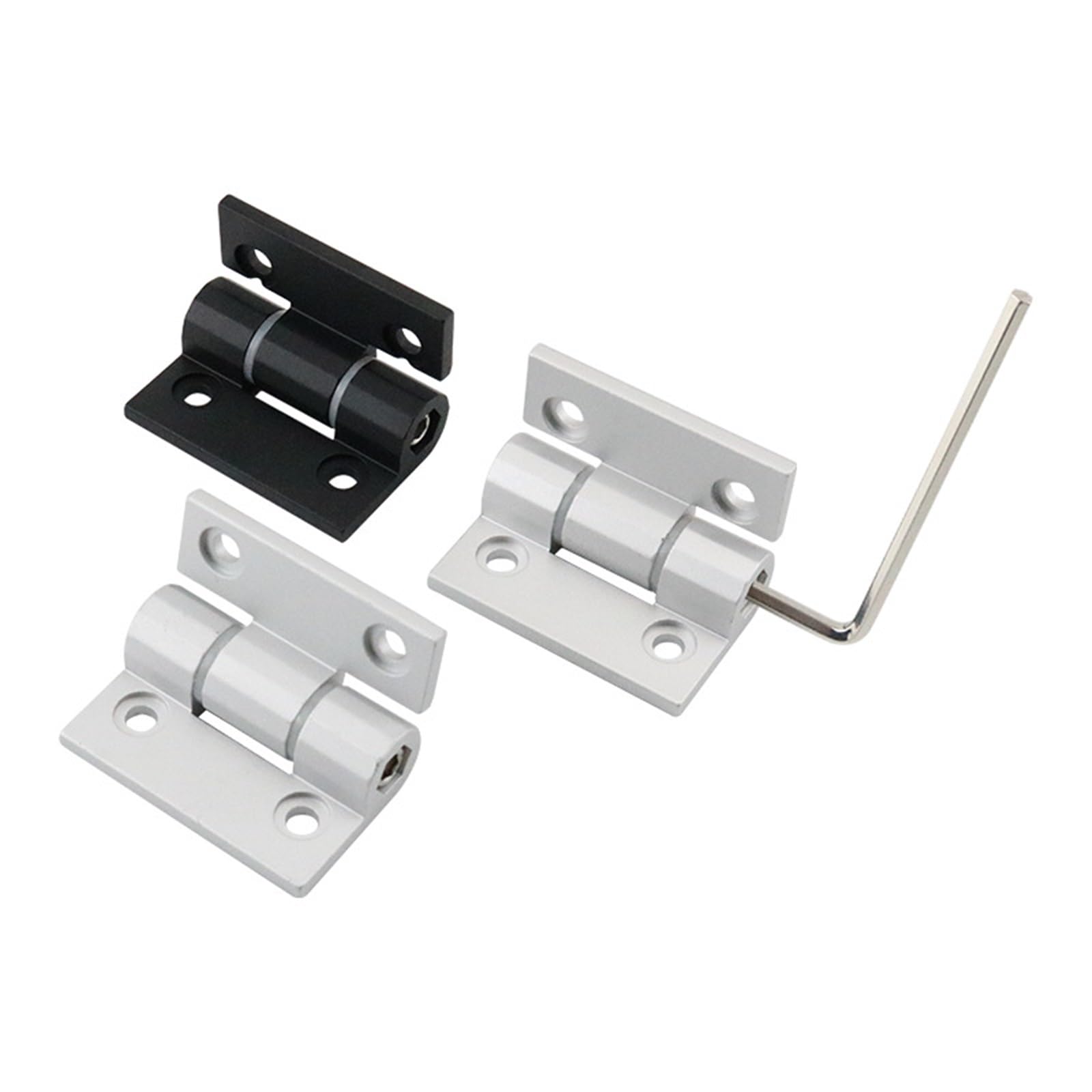 FQJYXWEWL Industrial Equipment Type Material Hinge Aluminum Alloy Torque Adjustable Damping with Arbitrary Stop 1Pcs(HHPTFB8-6black)