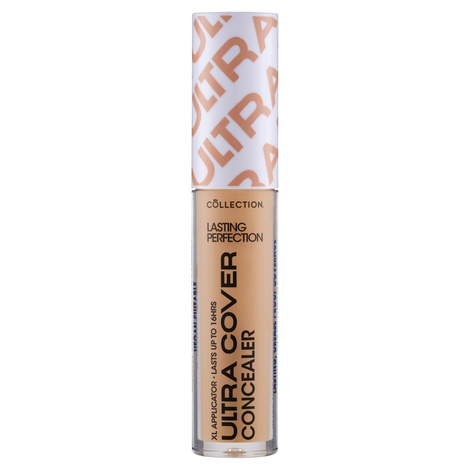 Collection Cosmetics Lasting Perfection Ultra Cover Concealer, Up to 16hr Wear, XL Applicator, Toffee, 5.5ml