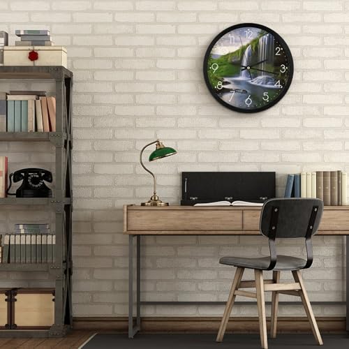 Horloge murale 25 cm moderne et ronde pour la cuisine ou le salon - 6