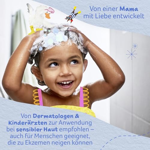 Childs Farm Schaumbad für Kinder 250 ml | Blaubeere und Bio-Mango | Reinigt und beruhigt sanft | Geeignet für trockene, empfindliche und auch zu Neurodermitis neigende Haut