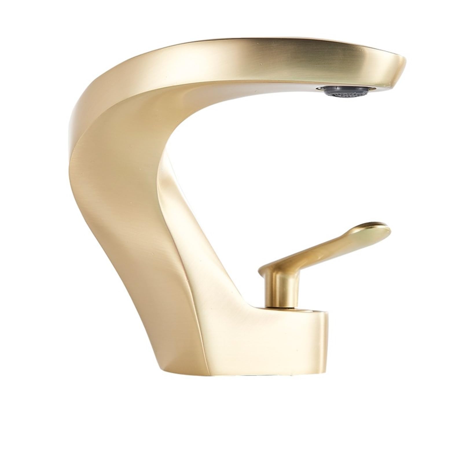 ZYCHSJXA Bathroom Sink Mixer Faucet Single Lever Deck Mounted Brass Hot and Cold Basin Taps Brushed Nickel(Brushed Nickel)