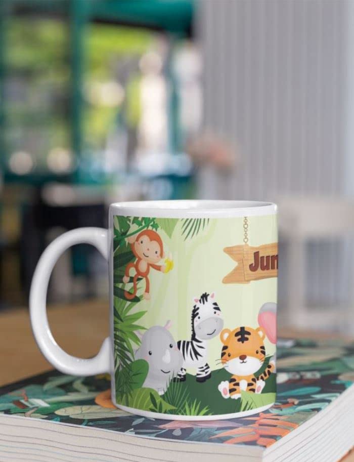 4 in 1 Animal Theme Coffee Mug, Choco, Thank You Card, and Paper Bag Combo | Animal Theme Return Gift for Kid's Birthdays - Image 6