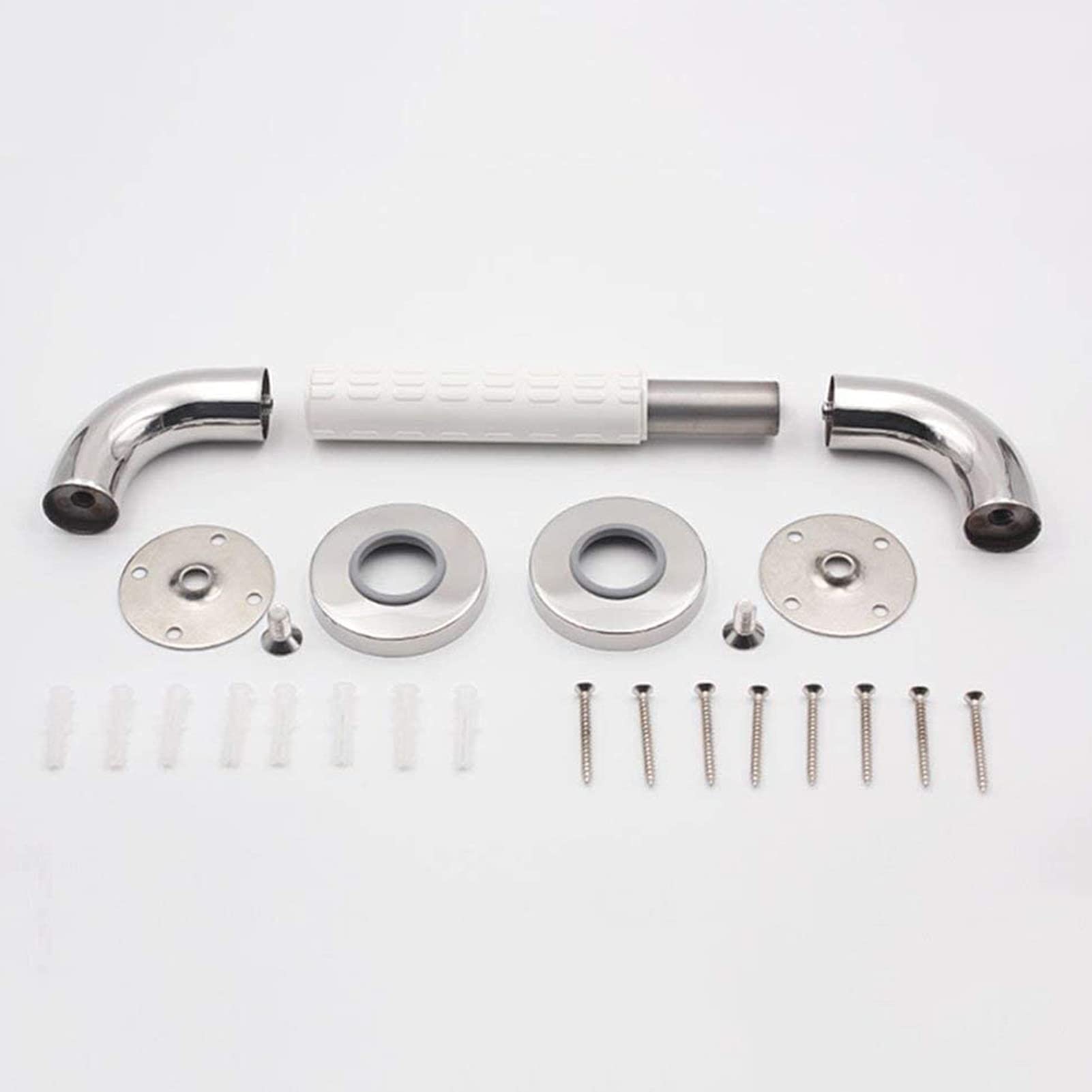 Barra de Apoyo para baño, de Acero Inoxidable y Nailon, más Gruesa, Antideslizante, para bañera, Ideal para niños, Ancianos y Personas con Lesiones (Blanca, 58 cm).