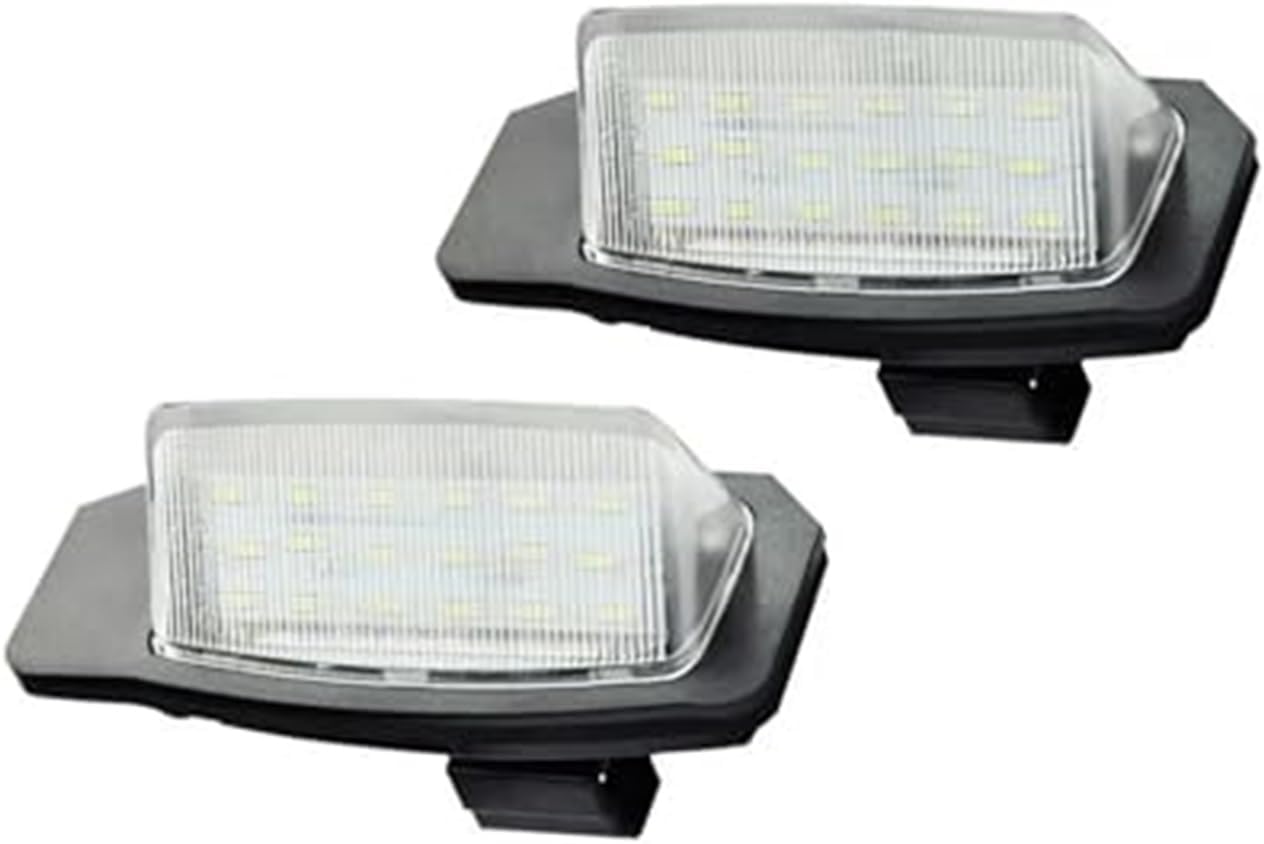 2Pcs White License Plate Light Number Plate Lamp, for Mitsubishi, Eclipse 1 2 3 4 Eclipse Cross Outlander Lancer Sportback License Plate Light
