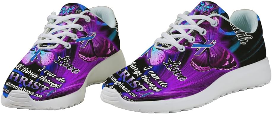 Rheumatoid Arthritis Faith Hope Love Butterfly Shoes for Women Men Trail Running Casual Fashion Sneakers Slip-on Tennis Shoes