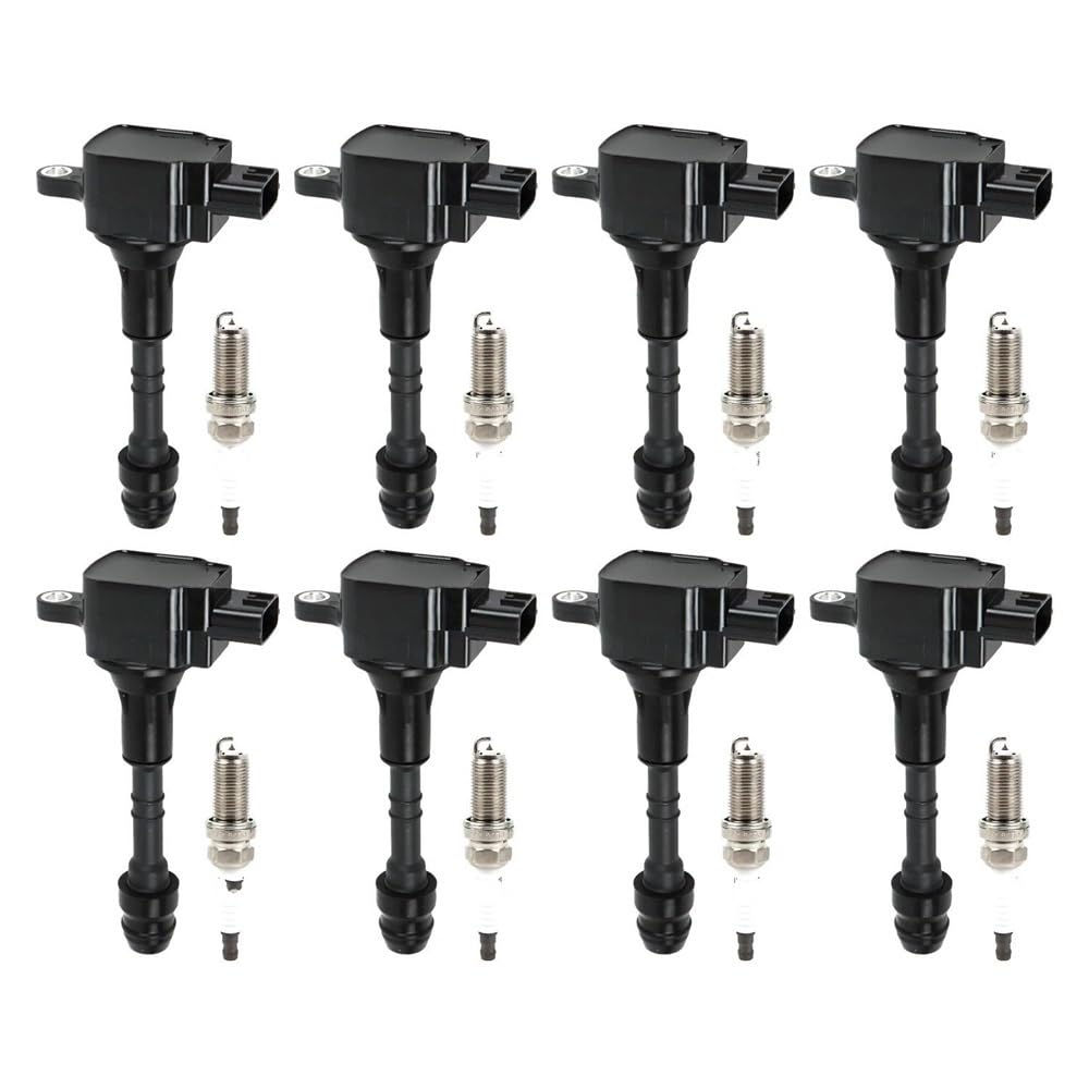 Bobina para bujía Para Nissan Para Armada Para Titan | Para NV2500 NV3500 UF510 22448-7S015 5C1482 8pcs Encendido Bobinas + 8pcs Chispa Bujias