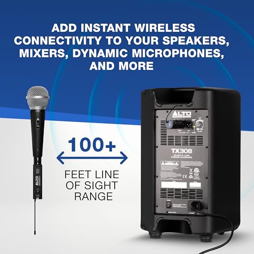 Image of Alto Professional Stealth 1 - Mono UHF XLR Wireless Audio System, Transmitter and Receiver for Powered Speakers, Mixers and Dynamic Microphones
